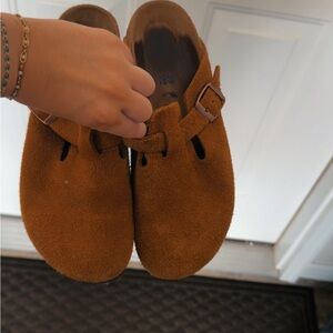 Birkenstock Suede Mink Mules